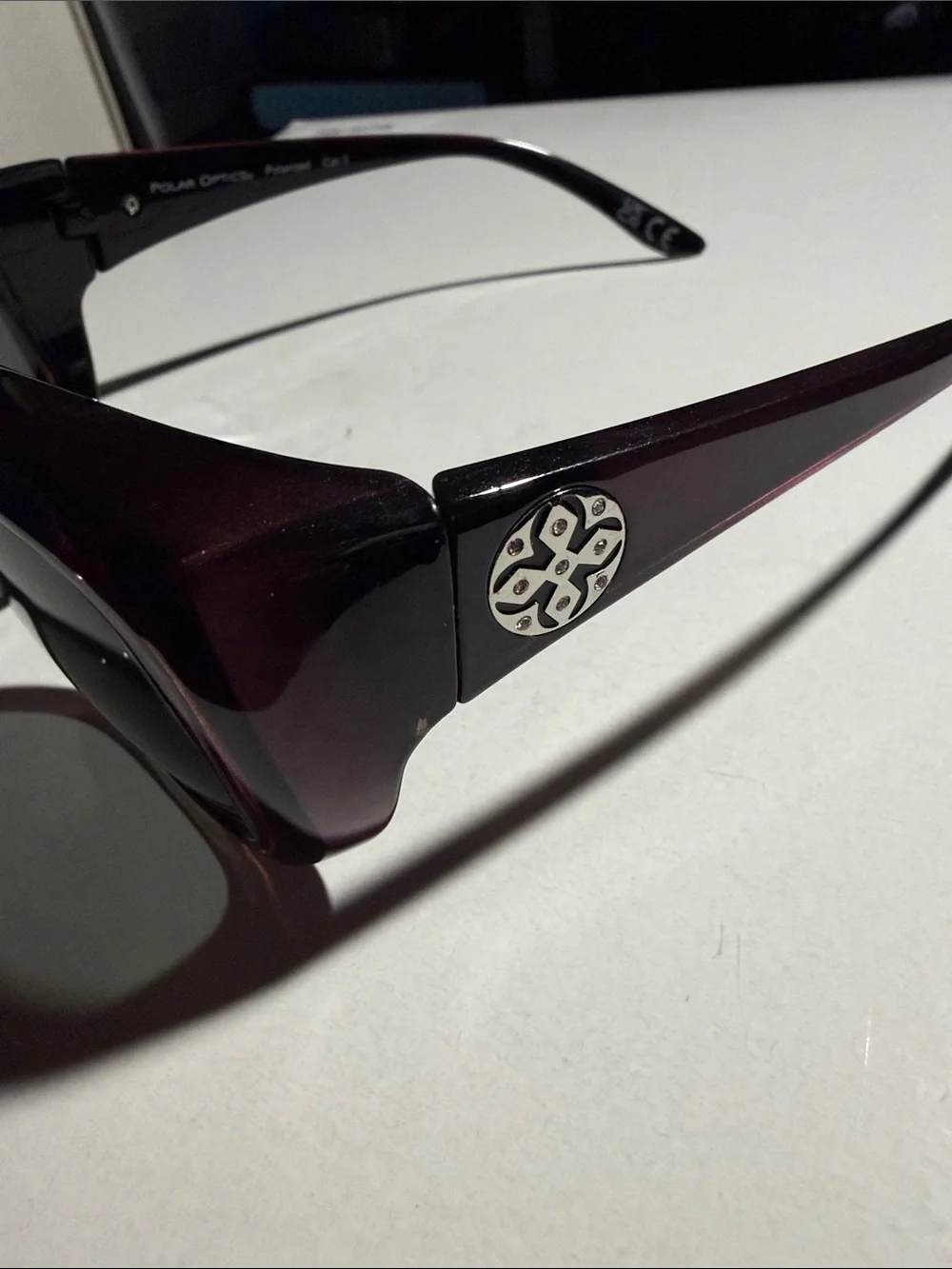 Polar Optics Polarized Fit Over Women's Sunglasses in Dark Purple